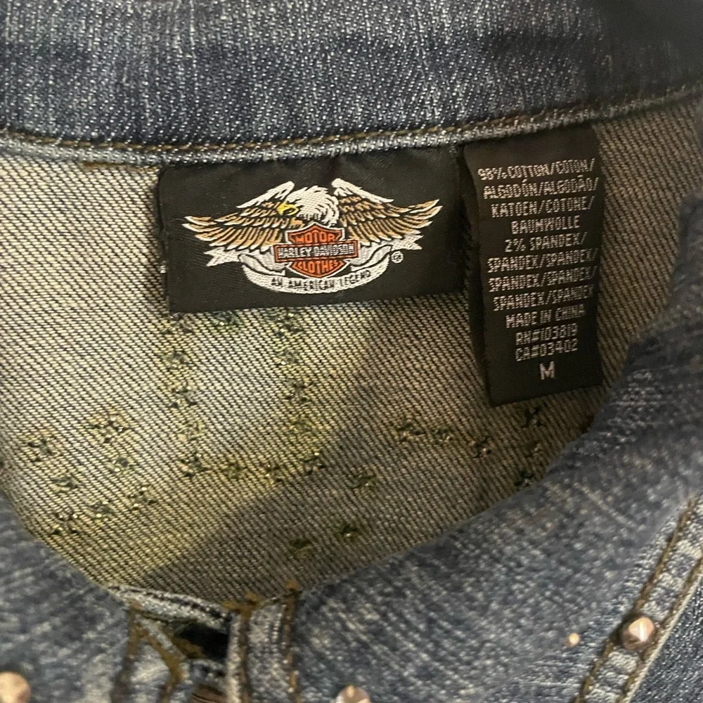 Women’s Harley Davidson, jean jacket size medium good condition - Picture 7 of 10